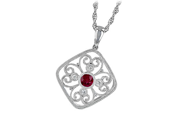 A195-83872: NECKLACE .28 RUBY .34 TGW