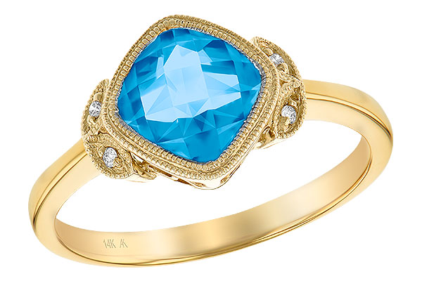 A195-88409: LDS RG 1.63 BLUE TOPAZ 1.65 TGW