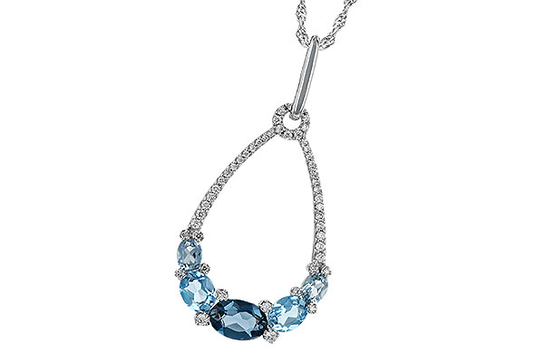 A196-76590: NECK 1.76 BLUE TOPAZ 1.96 TGW