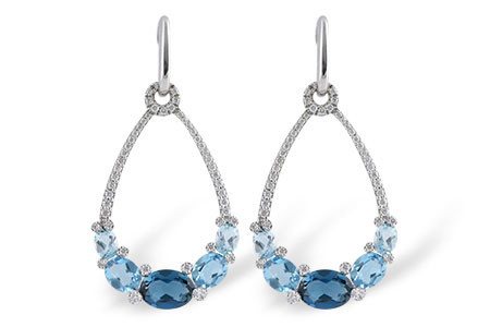 A197-66590: EARR 3.75 BLUE TOPAZ 4.17 TGW