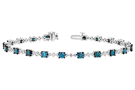 A197-69309: BRACELET 3.00 BLUE DIA 4.05 TW