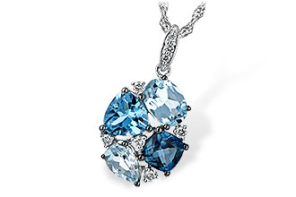 A198-55645: NECK 2.60 BLUE TOPAZ 2.70 TGW