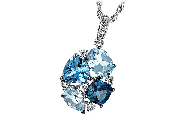 A198-55645: NECK 2.60 BLUE TOPAZ 2.70 TGW