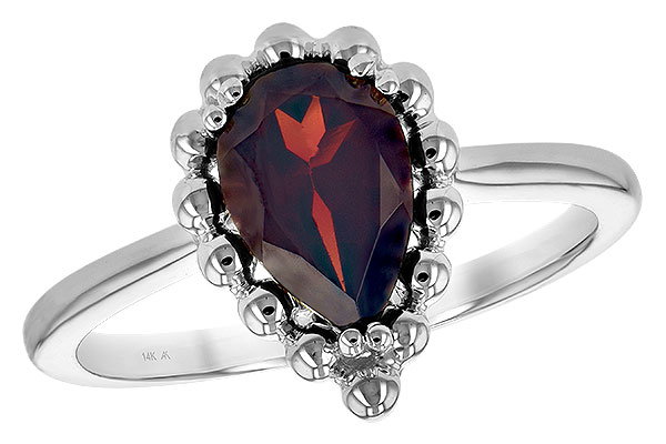 A198-58445: LDS GARNET RING 1.38 CT