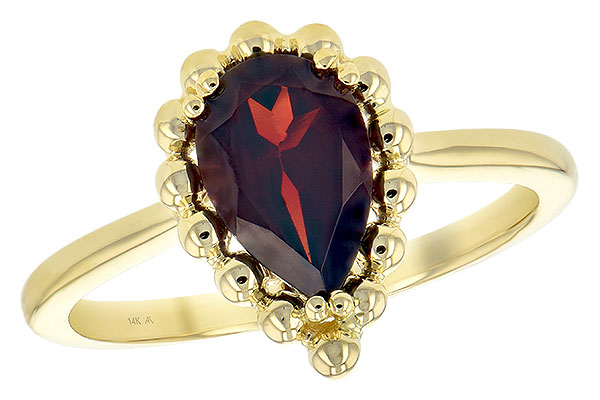 A198-58445: LDS GARNET RING 1.38 CT