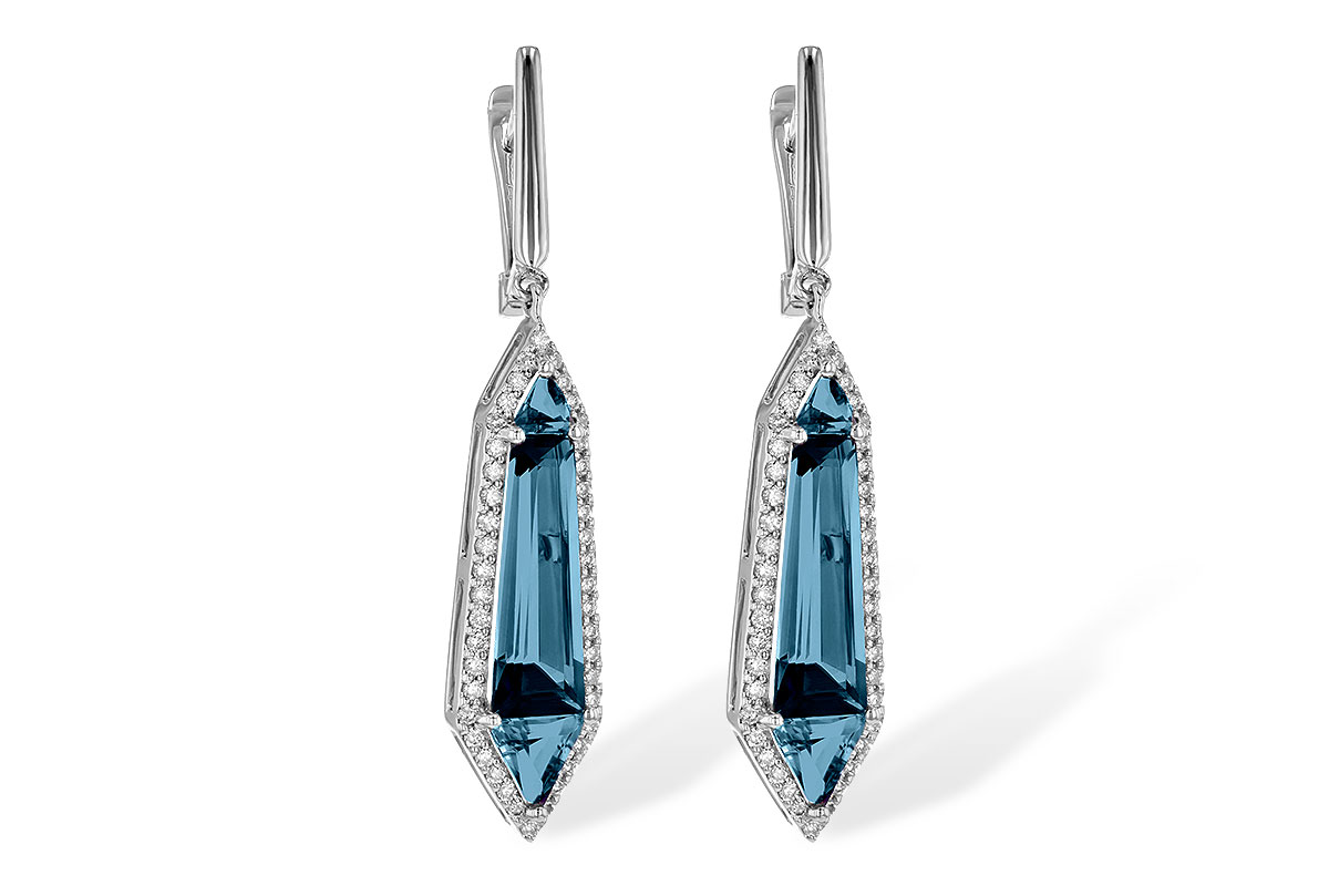 A199-48381: EARR 5.25 LONDON BLUE TOPAZ 5.67 TGW