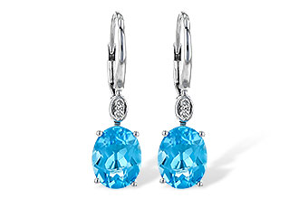 A199-53827: EARR 3.70 TW BLUE TOPAZ 3.75 TGW (9x7MM BT)