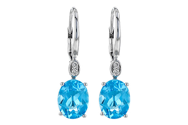 A199-53827: EARR 3.70 TW BLUE TOPAZ 3.75 TGW (9x7MM BT)