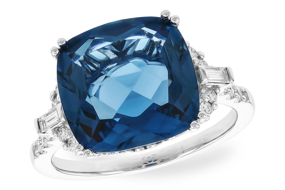 A283-12990: LDS RG 9.00 LONDON BLUE TOPAZ 9.25 TGW (12MM LBT)