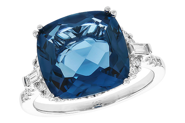 A283-12990: LDS RG 9.00 LONDON BLUE TOPAZ 9.25 TGW (12MM LBT)