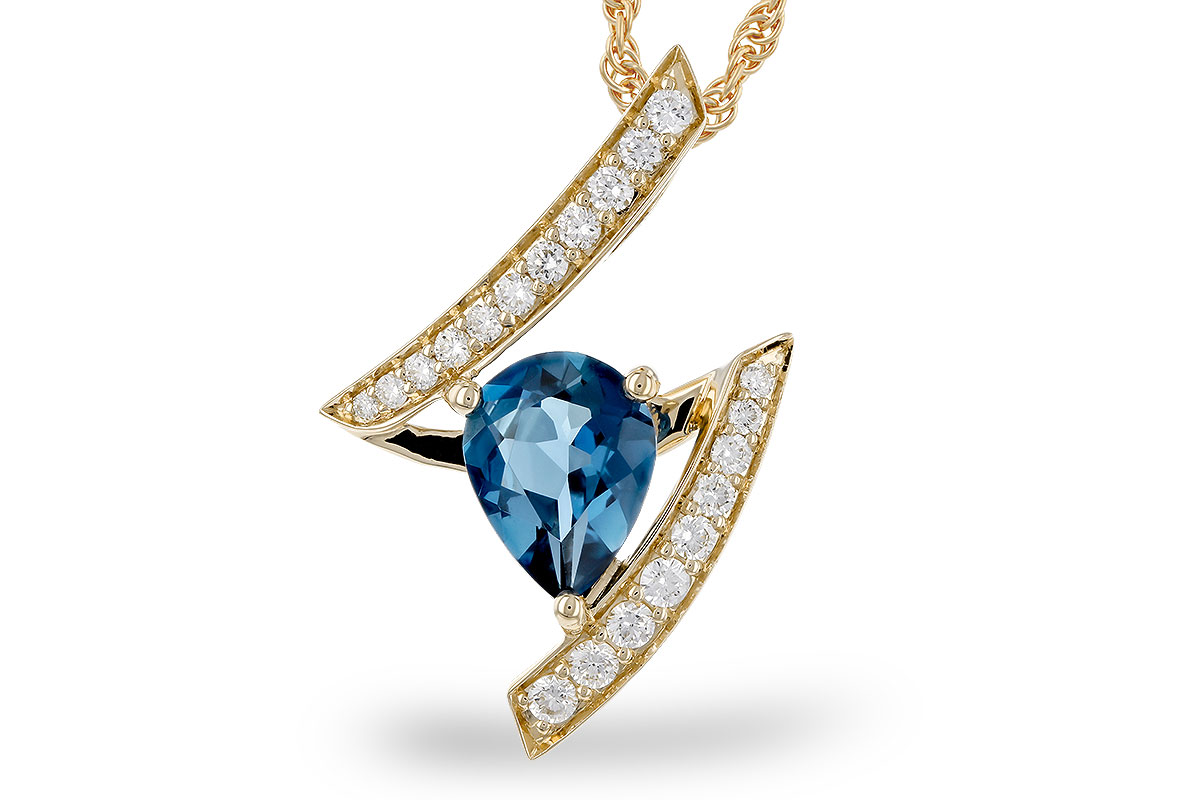 A284-01127: NECK 1.04 LONDON BLUE TOPAZ 1.23 TGW (8x6MM)