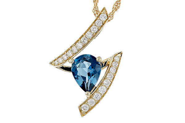 A284-01127: NECK 1.04 LONDON BLUE TOPAZ 1.23 TGW (8x6MM)