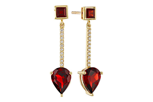 A284-02018: EARRINGS 2.70 TW GARNET 2.77 TGW
