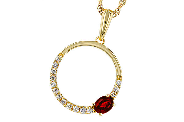 A284-02927: NECKLACE .26 RUBY .41 TGW