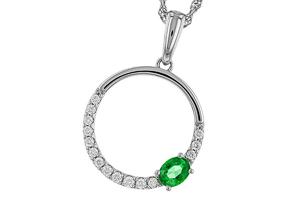 A284-02936: NECKLACE .19 EMERALD .34 TGW