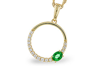 A284-02936: NECKLACE .19 EMERALD .34 TGW