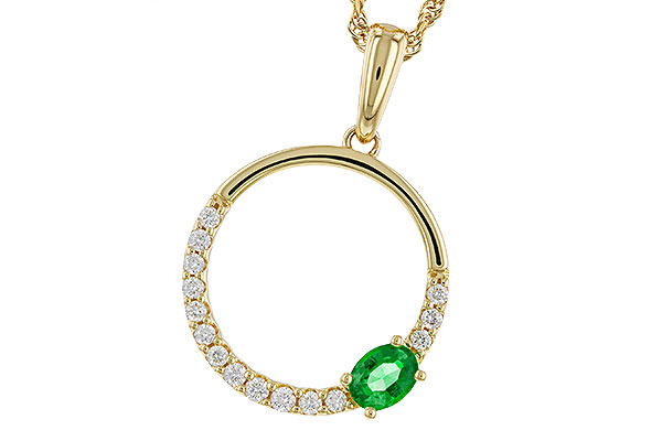 A284-02936: NECKLACE .19 EMERALD .34 TGW