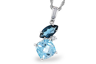 A284-03827: NECKLACE 2.37 TW BLUE TOPAZ 2.40 TGW