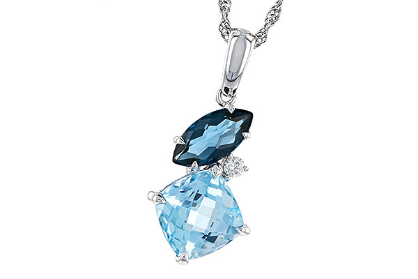 A284-03827: NECKLACE 2.37 TW BLUE TOPAZ 2.40 TGW
