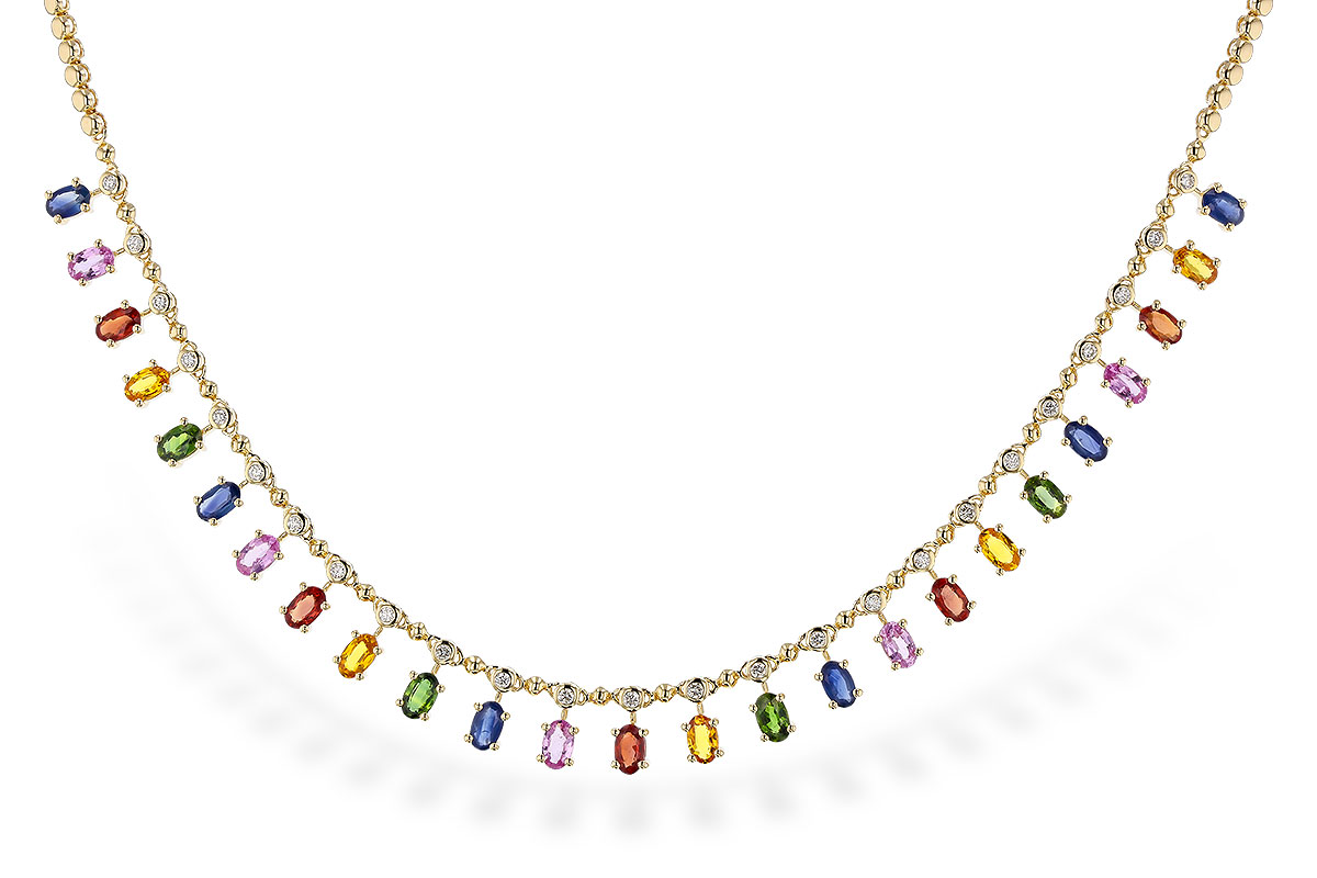 A284-03845: NECK 6.75 MULTI-COLOR SAPP 7.21 TGW (17.25")
