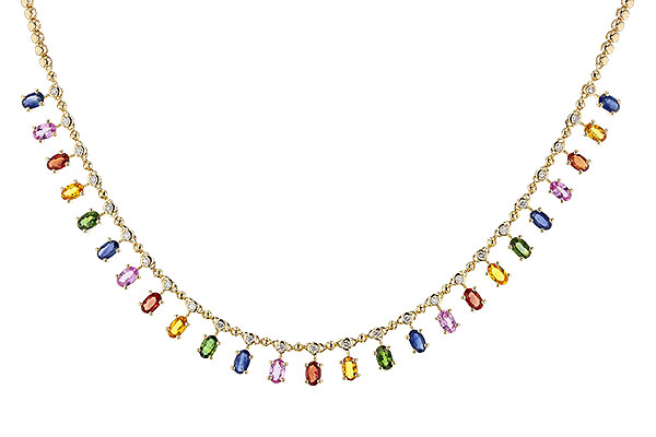 A284-03845: NECK 6.75 MULTI-COLOR SAPP 7.21 TGW (17.25")