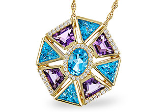 A284-03863: NECKLACE 4.47 SEMI-PREC (BT & AMY) 4.65 TGW