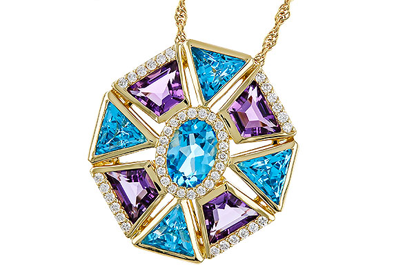 A284-03863: NECKLACE 4.47 SEMI-PREC (BT & AMY) 4.65 TGW