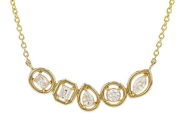 A284-06563: NECKLACE .50 TW FANCY CUT DIAS (18")