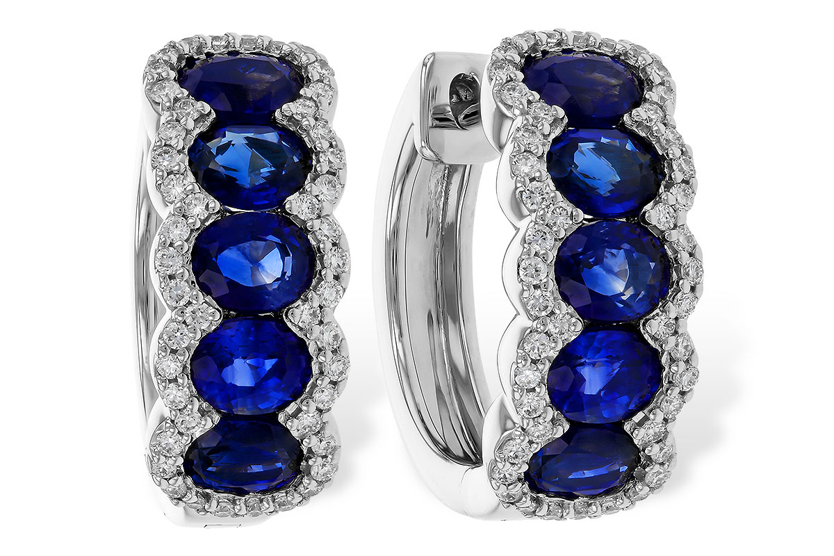 A284-07463: EARRINGS 2.32 TW SAPPHIRE 2.57 TGW