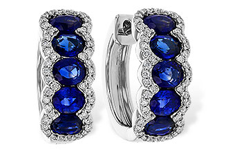 A284-07463: EARRINGS 2.32 TW SAPPHIRE 2.57 TGW