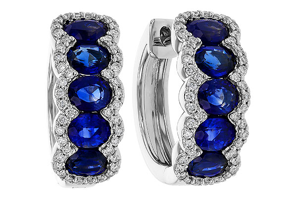 A284-07463: EARRINGS 2.32 TW SAPPHIRE 2.57 TGW