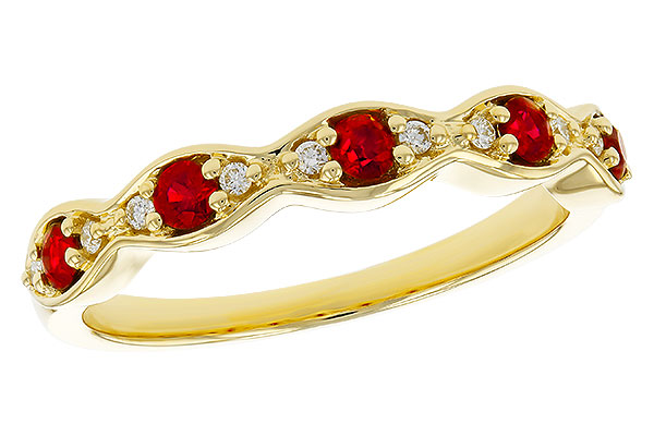 A284-08390: LDS WED RG .28 RUBY .34 TGW