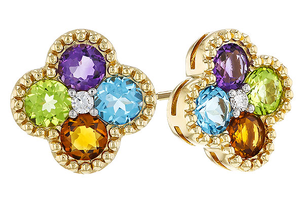 A284-08409: EARRINGS 1.88 SEMI-PREC (AMY,BT,CIT,PER) 1.93 TGW