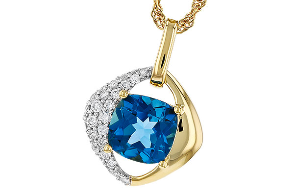 A284-91118: NECK 1.43 LONDON BLUE TOPAZ 1.62 TGW (7MM LBT)
