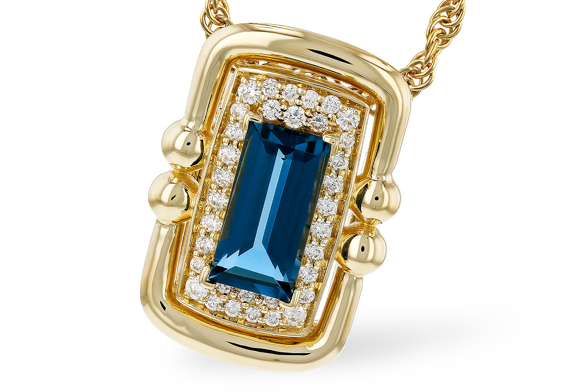 A284-91136: NECK .84 LONDON BLUE TOPAZ .96 TGW (8x4MM LBT)