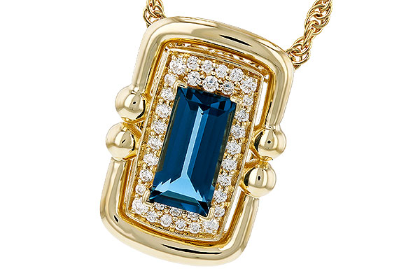 A284-91136: NECK .84 LONDON BLUE TOPAZ .96 TGW (8x4MM LBT)