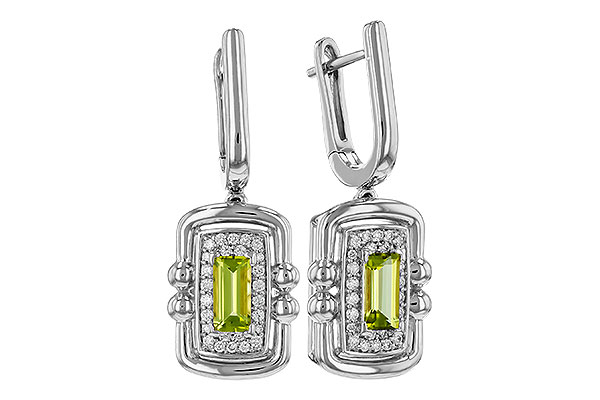 A284-91145: EARRINGS .71 TW PERIDOT .88 TGW (6x3MM PER)