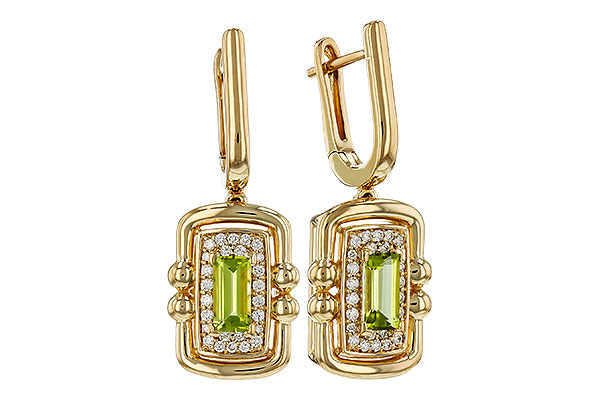 A284-91145: EARRINGS .71 TW PERIDOT .88 TGW (6x3MM PER)
