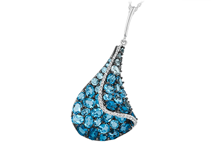 B196-77499: NECK 4.81 BLUE TOPAZ 4.94 TGW