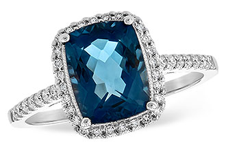 B198-62990: LDS RG 2.42 LONDON BLUE TOPAZ 2.62 TGW