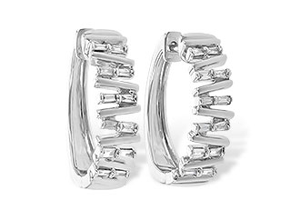 B199-50263: EARR .30 TW BAGUETTE DIAS