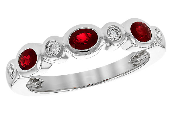 B282-21181: LDS WED RG .55 RUBY .68 TGW