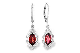 B282-25727: EARR 1.10 TW GARNET 1.25 TGW