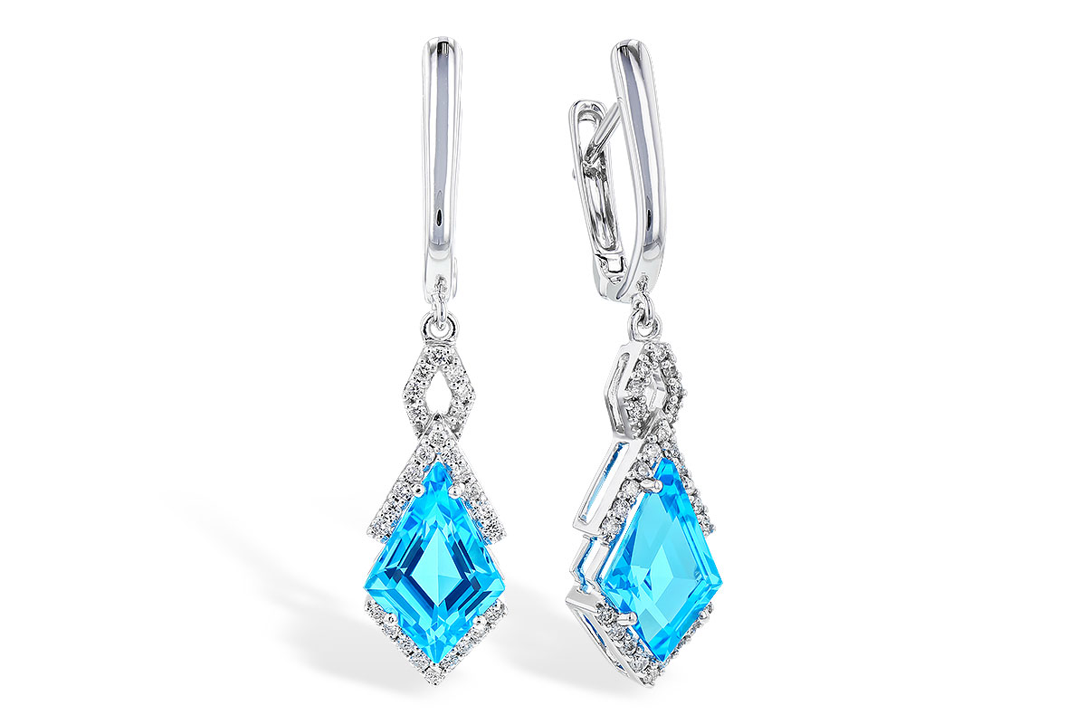 B283-11136: EARR 2.72 TW BLUE TOPAZ 2.90 TGW