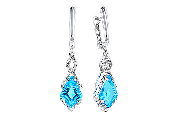 B283-11136: EARR 2.72 TW BLUE TOPAZ 2.90 TGW