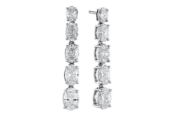 B283-15663: EARRINGS 1.90 TW OVAL DIAMONDS