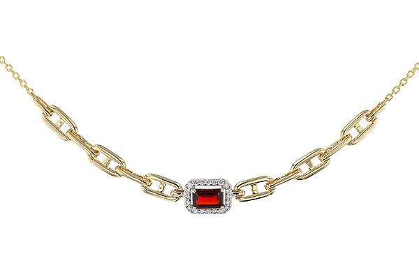 B284-02036: NECK .63 GARNET .75 TGW (6x4MM E.C. GAR / 18")