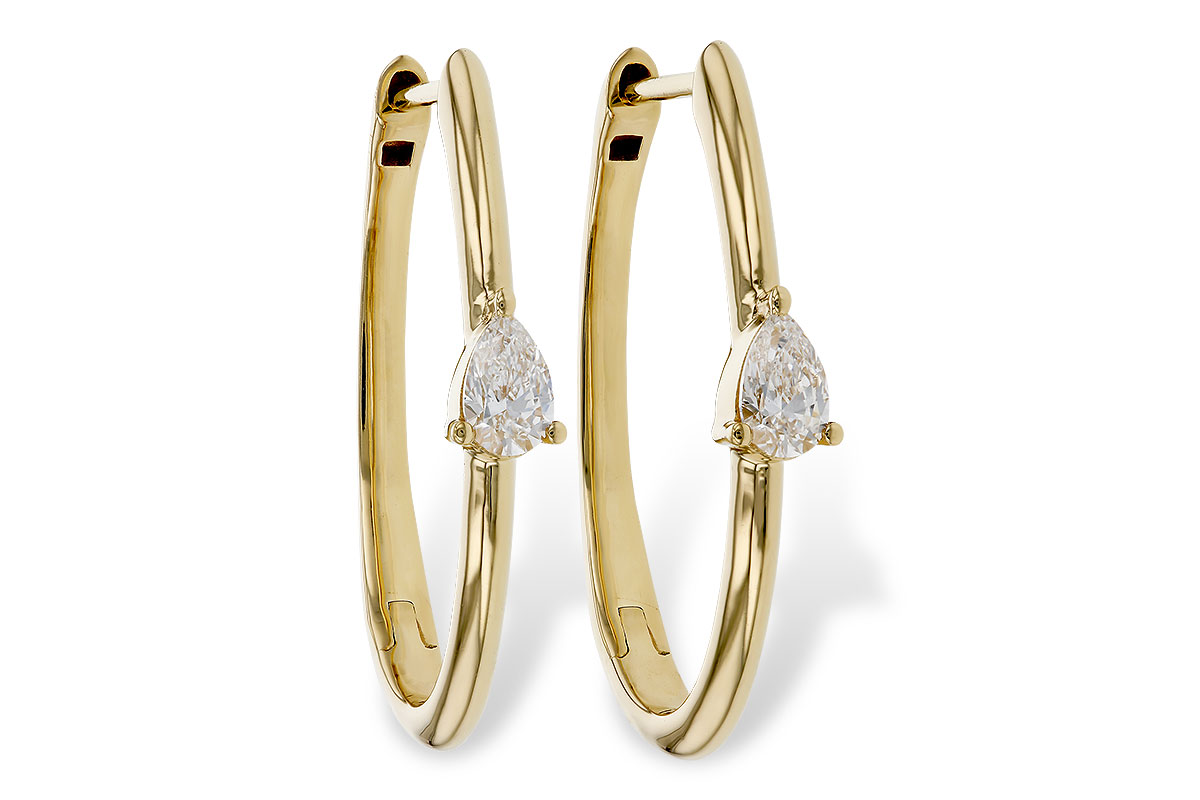 B284-02045: EARRINGS .45 TW PEAR DIAMONDS