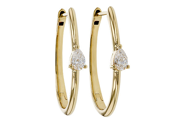 B284-02045: EARRINGS .45 TW PEAR DIAMONDS