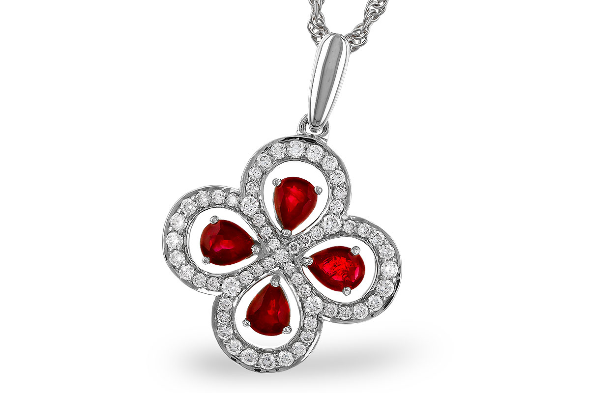 B284-02054: NECKLACE .68 RUBY TW .96 TGW